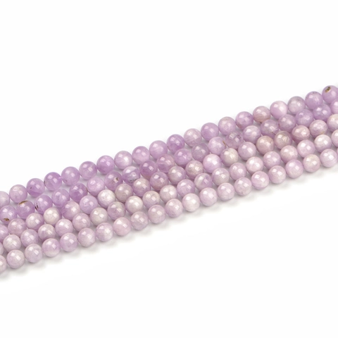 Natural Purple Kunzite Round Beads Smooth Loose Gemstone Beads For Jewelry Making DIY Bracelet Necklace