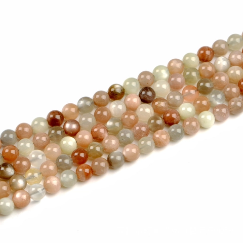 Natural Sunstone Round Gemstone Beads Strands For DIY Jewelry Making Bracelet Necklace Making Polished Smooth Stone Beads