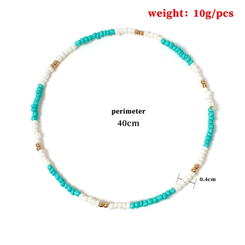 Colorful Bohemian Seed Bead Choker Necklace For Women Handmade Glass Bead Summer Beach Vacation Daily Jewelry Accessory