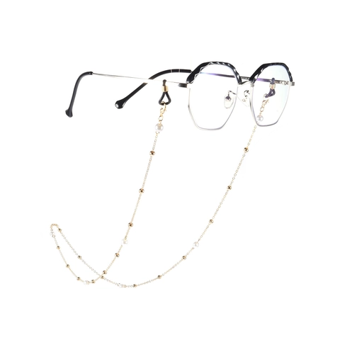 Elegant Alloy Glasses Chain With Artificial Pearl Beads For Women Fashion Eyewear Lanyard Sunglasses Anti-lost Strap Jewelry