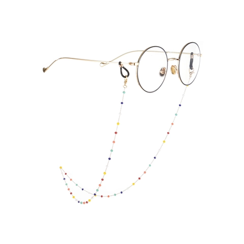 Bohemian Colorful Seed Beads Glasses Chain For Women Gold Alloy Anti-slip Sunglasses Strap Mask Holder Neck Cord Accessory