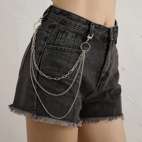 Retro Sexy Gelaagde Geometrische Legering Tailleketting Voor Dames Mode Street Style Metalen Lichaamsketting Sieraden