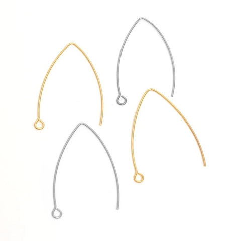 Minimalist 316 Stainless Steel V Shape Earring Hooks DIY Jewelry Making Findings Accessories Geometric Style V Hooks