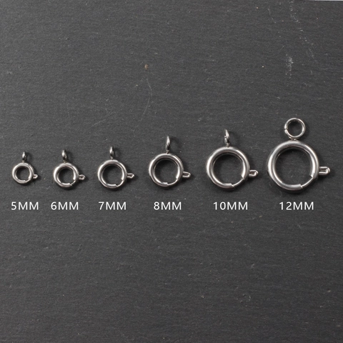 304 Stainless Steel Spring Ring Clasps Vacuum Plating Connector For DIY Jewelry Making Necklace Bracelet Findings Accessory