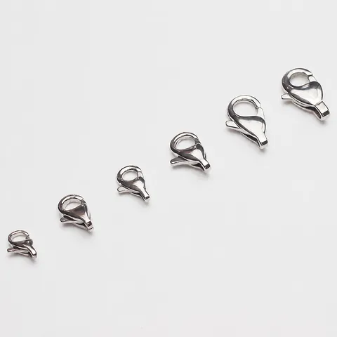 Stainless Steel Lobster Clasp For DIY Jewelry Making Fine Polished Jewelry Findings Connector Clasp For Necklace Bracelet