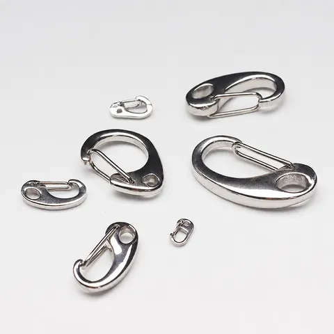316 Stainless Steel Lobster Clasp Spring Hook For Jewelry Making DIY Keychain Polished Silver Connection Finding Hook