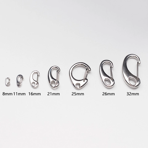 316 Stainless Steel Lobster Clasp Spring Hook For Jewelry Making DIY Keychain Polished Silver Connection Finding Hook