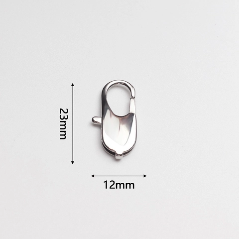 High Polished Stainless Steel Lobster Clasp For DIY Jewelry Making Findings Bracelet Necklace Connector Buckle Silver Tone