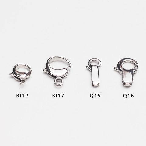 High Polished Stainless Steel Lobster Clasp Jewelry Findings Connection Buckle For Necklace Bracelet Bag DIY Making