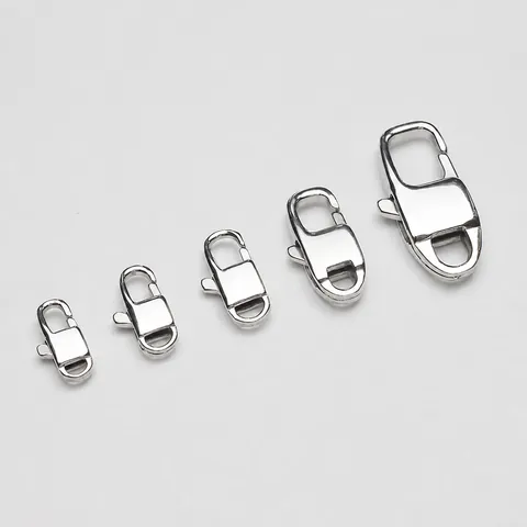 316 Stainless Steel Jewelry Lobster Clasp Connector High Gloss Polished Metal Buckle For Necklace Bracelet DIY Making Findings
