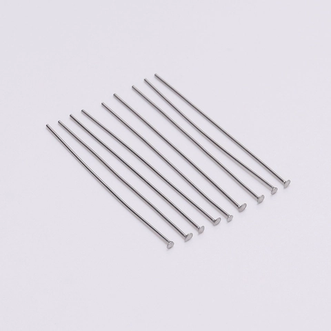 Spilli a Testa Piatta in Acciaio Inossidabile Accessori Fai da Te per Creazione Gioielli T-Pins Componenti per Orecchini Bracciali