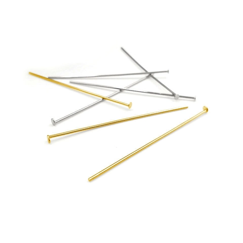 Chiodini a T a Testa Piatta in Acciaio Inossidabile Connettori per Creazione Gioielli per Orecchini Accessori Capelli DIY Oro Argento