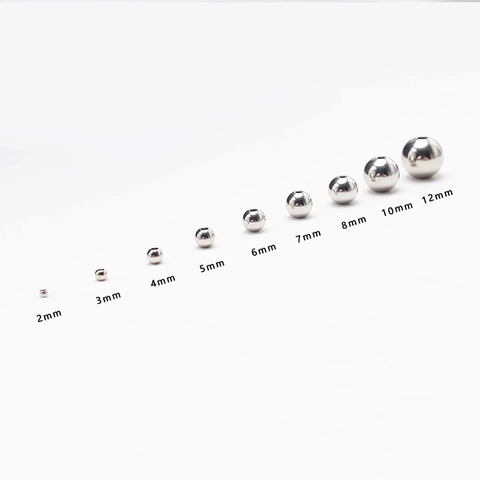 Stainless Steel Round Spacer Beads Gold Silver Rose Gold Hollow Hole Loose Beads For DIY Jewelry Making Bracelet Necklace Handmade Accessories