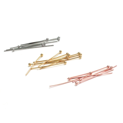 Stainless Steel Ball Head Pins For DIY Jewelry Making Beading Round Head Pins Metal Craft Findings Supplies For Earrings Necklaces