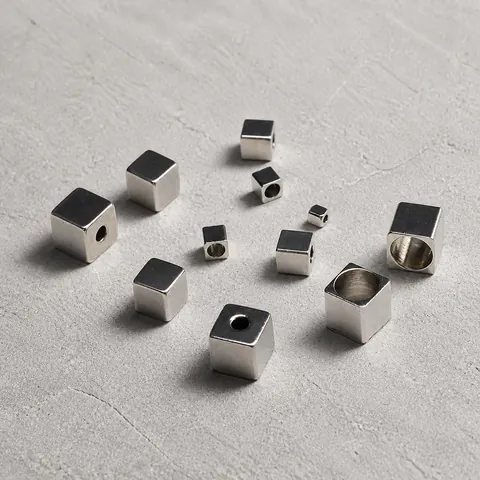 Stainless Steel Square Cube Beads Minimalist Metal Spacer Beads For DIY Jewelry Making Bracelet Necklace Findings Craft Accessories