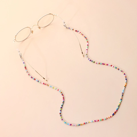 Colorful Handmade Seed Bead Glasses Chain Multifunctional Mask Lanyard For Women Eyewear Accessory Anti-lost Bead Strap