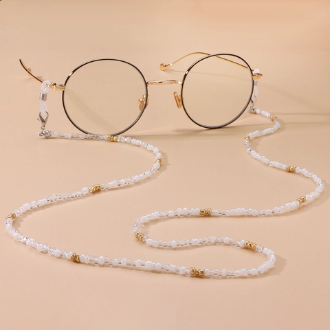 Fashion Colorful Seed Bead Glasses Chain For Women Mask Lanyard Strap Anti-lost Holder Handmade Rice Bead Neck Cord