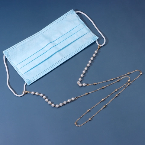 Faux Artificial Pearl Glasses Chain For Women Fashion Mask Lanyard Metal Bead Alloy Eyewear Retainer Strap Multipurpose Jewelry
