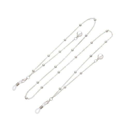 Fashion Artificial Pearl Bead Eyewear Chain For Women Elegant Zinc Alloy Metal Glasses Holder Strap Mask Lanyard Jewelry Accessory