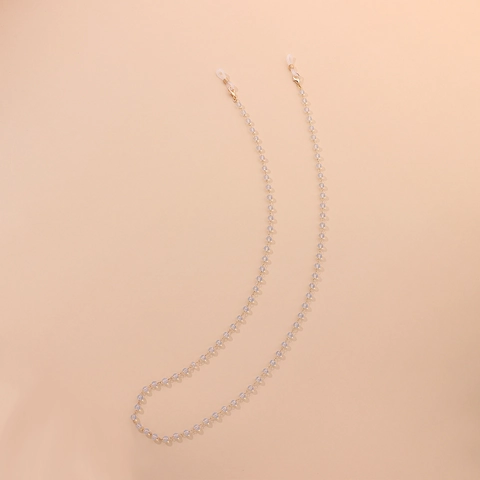 Minimalist Gold Alloy Beaded Glasses Chain Anti-Lost Eyewear Strap For Women Fashion Sunglasses Holder Neck Cord Accessory