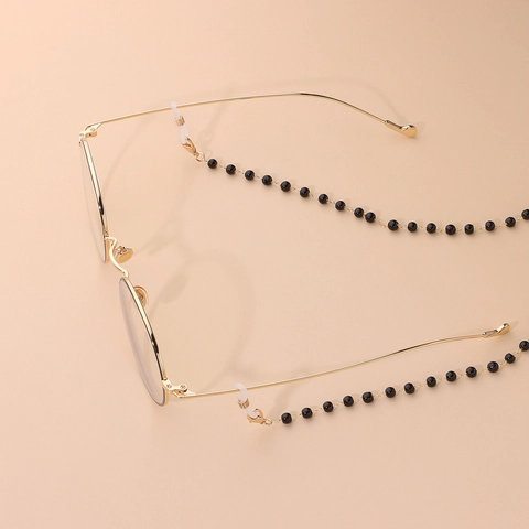 Minimalist Gold Alloy Beaded Glasses Chain Anti-Lost Eyewear Strap For Women Fashion Sunglasses Holder Neck Cord Accessory