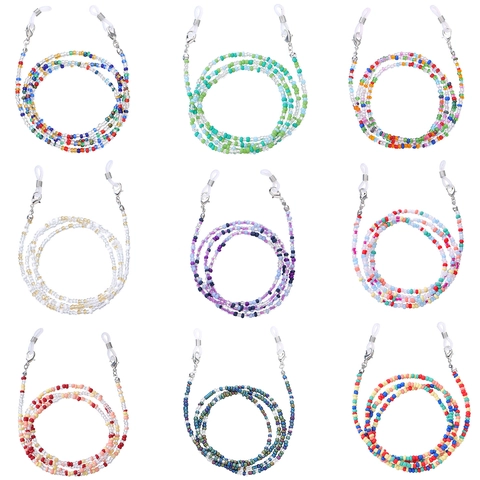 Fashion Colorful Seed Bead Glasses Chain For Women Bohemian Anti-Lost Eyewear Holder Strap Lanyard Necklace Jewelry Accessories