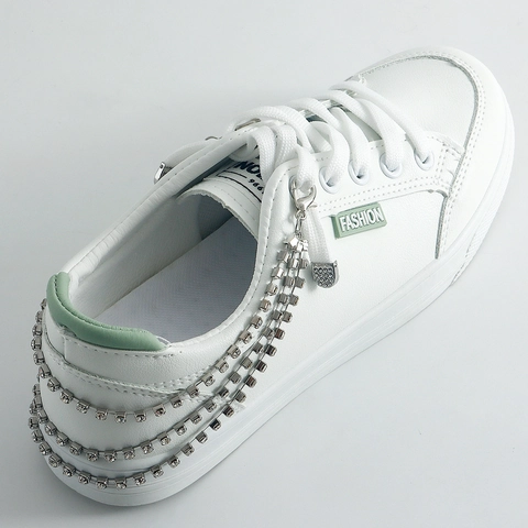 Multi Layer Rhinestone Claw Chain Shoe Decoration For Women Girls Alloy Silver Plated Anklet Jewelry Accessories