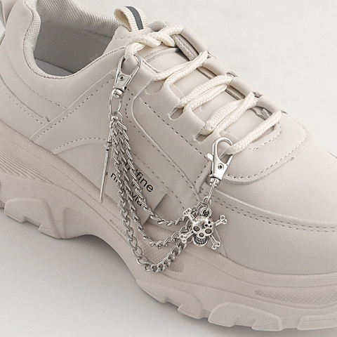 Chaîne de Chaussure en Métal Multicouche Punk Gothique pour Femme Pendentif Épée Crâne en Alliage Chevillère Hip Hop Décoration