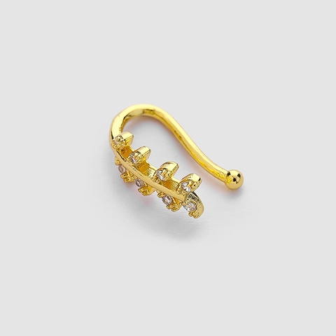 Copper Zirconia U Shaped Nose Ring For Women Non Pierced Fake Nose Clip Ear Clip Butterfly Heart Moon Leaf Style Jewelry