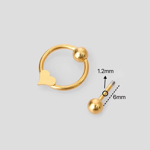 Orecchini a Bottone in Acciaio Inossidabile a Forma di Stella Cuore Appendiabiti Graffetta Piercing 316L per Uomo Donna Punk