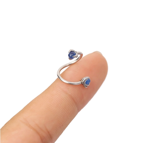 316L Stainless Steel Cat Eye Stone Lip Ring Dragon Claw Internally Threaded Stud Labret Eyebrow Piercing Gothic Punk Jewelry