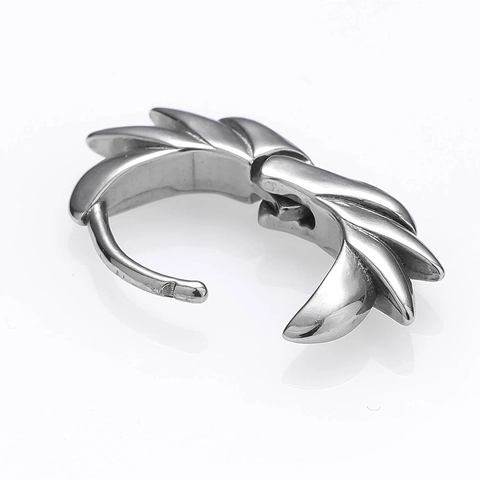 Gothic Punk Stainless Steel Huggie Hoop Earrings For Men Women Hip Hop Retro Silver Skull Feather Spike Piercing Ear Jewelry