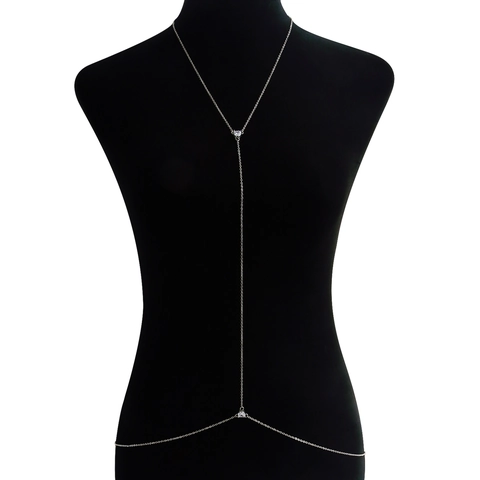 Alloy Rhinestone Body Chain For Women Artificial Pearl Sexy Beach Bikini Waist Chain Adjustable Party Body Jewelry