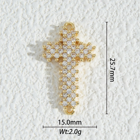 18K Gold Plated Copper Micro Pave Zirconia Pendant For DIY Jewelry Making Star Moon Heart Butterfly Animal Accessory Pendant Only