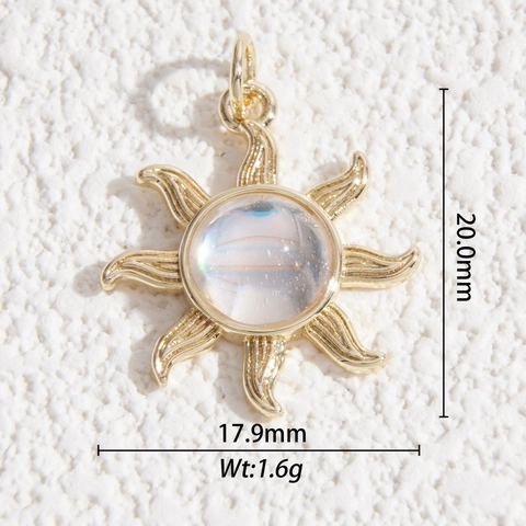 Pendentifs en Cristal Strass Coeur Goutte Soleil pour Création de Bijoux DIY Breloques en Alliage pour Collier Bracelet Cadeau Femme