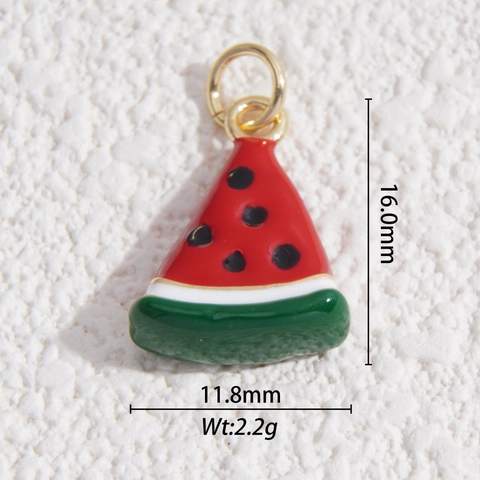 Copper Enamel DIY Jewelry Charms Pendants Cute Fruit Animal Heart For Necklace Bracelet Making Handicraft Accessories