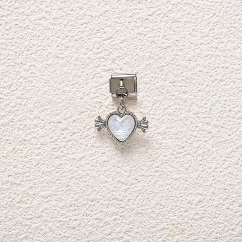 Squisito Ciondolo in Lega Con Strass Italian Charm Link per Donna Bracciale Modulare DIY Ciondolo Fiore Cuore Gioiello di Moda Componente