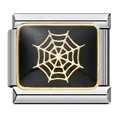 Roestvrij Staal Halloween Italiaanse Modulaire Charm Schakel Gotisch Emaille Pompoen Vleermuis Spin Armband Component Sieraden