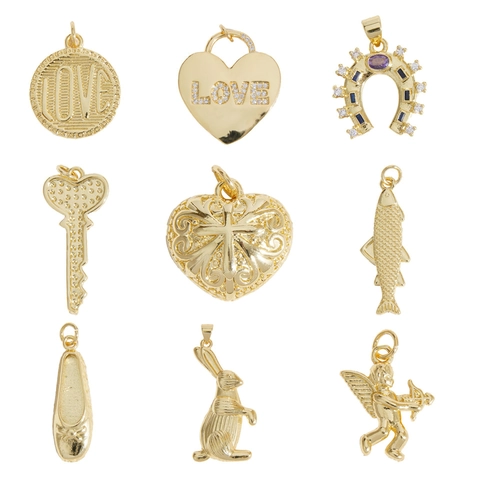 Collier Bracelet Pendentif en Cuivre Plaqué Or pour Femmes Strass Cœur Croix Love Lettre Charme Bijoux Superposés Chaîne de Clavicule