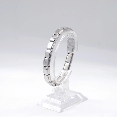 Bracelet Charm Italien en Acier Inoxydable Maillons Modulaires Bande Élastique pour Hommes Femmes Bijoux Minimalistes