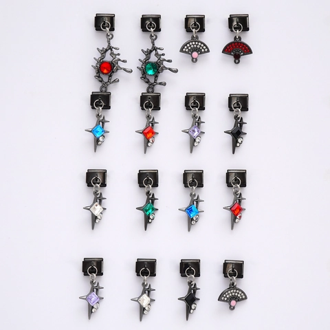 Pendentif Modulaire Italien Acier Inoxydable Alliage Pierre Synthétique Lien Pour Bracelet Fabrication Gothique Bijoux