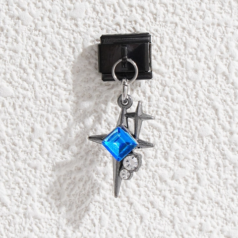 Pendentif Modulaire Italien Acier Inoxydable Alliage Pierre Synthétique Lien Pour Bracelet Fabrication Gothique Bijoux