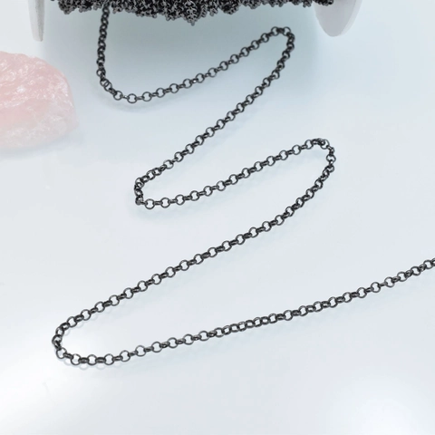 Copper DIY Chain O-Chain Cross Flattened Chain For Bracelet Necklace Extension Link Jewelry Making Crafts Gunmetal Metal Link