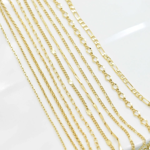 Minimalist Real Gold Plated Copper Chain Necklace For Women Elegant O-Link Figaro Twist Chain Choker Clavicle Necklace Jewelry Gift