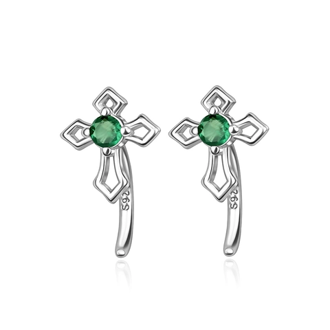 Koperen Strass Kruis Slang Papieren Kraanvogel Oorknopjes Voor Dames 925 Sterling Zilver Stift Mode Sieraden Cadeau