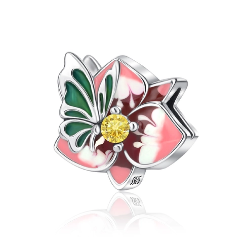 Copper Enamel Butterfly Dragonfly Flower Charms Pendant For DIY Bracelet Necklace Making Fashion Jewelry Women Accessories
