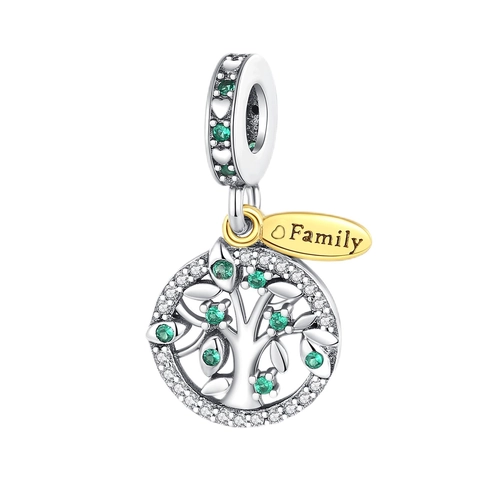 Tree Of Life Clover Heart Enamel Charm Copper Silver Plated Beads For Bracelet Necklace DIY Jewelry Making Accessory For Women