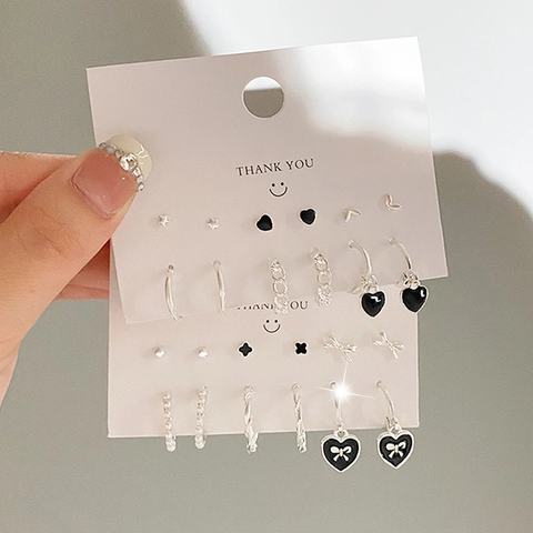 Mode Legierung Kunstperle Schmetterling Herz Ohrring Kollektion Für Damen Süße Tropföl Stern Kreuz Schleife Ohrringe Schmuck