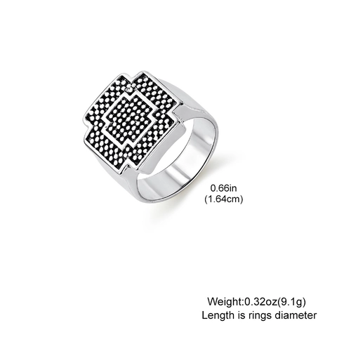 Vintage Legierung Geometrische Ring Set Herren Damen Retro Distressed Punk Boho Stapelbar Finger Schmuck Zubehör