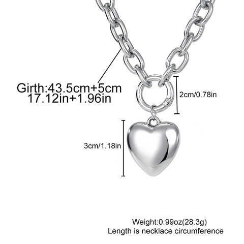 Layered Alloy Artificial Pearl Heart Pendant Necklace Fashion Gold Silver Plated Chunky Beaded Clavicle Chain Jewelry For Women Gift